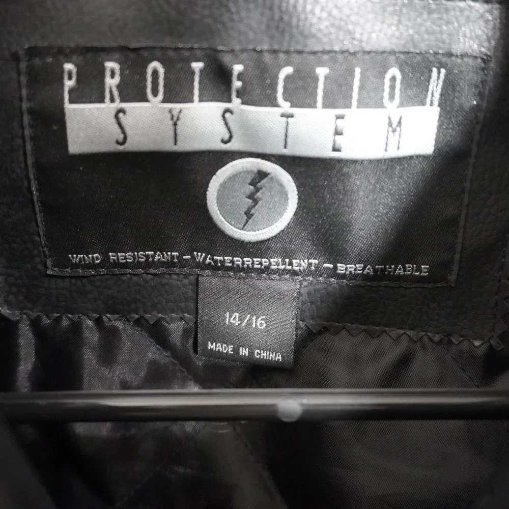 Protection System Womens Black Polyester Zip Up Motorcycle Jacket Size 14/16 - Picture 7 of 8